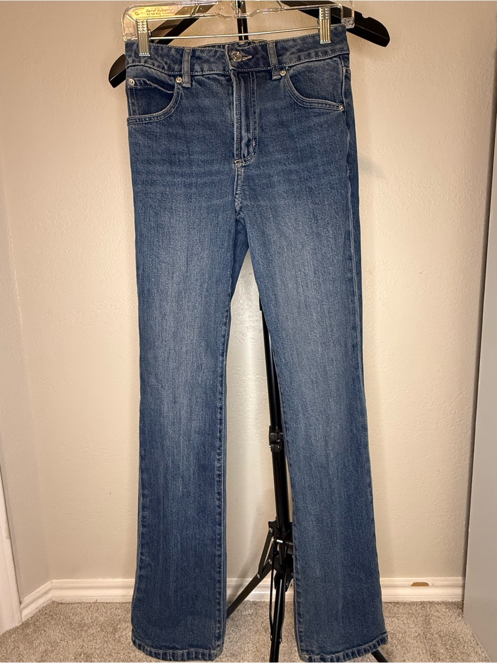 Garage Women's Blue Flare Jeans,ā Size 00/23, Medium Wash